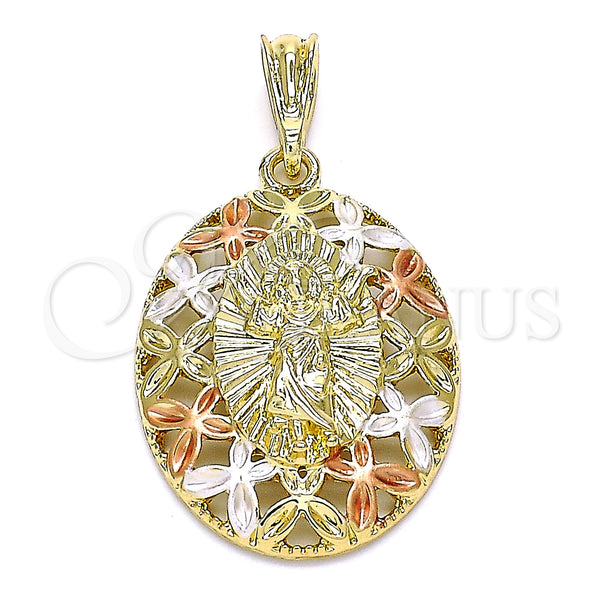 Gold Filled Pendant — Religious Pendant Divino NiÃ±o and Butterfly Design Polished — main product view — SKU 144274 | Oro Laminado dije — Religious Pendant Divino NiÃ±o and Butterfly diseño pulido — SKU 144274