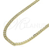 Oro Laminado Basic Necklace, Gold Filled Style Curb Design, Polished, Golden Finish, 04.213.0237.18