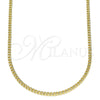 Oro Laminado Basic Necklace, Gold Filled Style Miami Cuban Design, Polished, Golden Finish, 04.213.0090.16