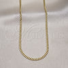 Oro Laminado Basic Necklace, Gold Filled Style Miami Cuban Design, Polished, Golden Finish, 04.213.0095.16 (03 MM Thickness, 16 Inches Length)
