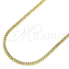 Oro Laminado Basic Necklace, Gold Filled Style Miami Cuban Design, Polished, Golden Finish, 04.213.0095.18 (03 MM Thickness, 18 Inches Length)