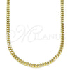 Oro Laminado Basic Necklace, Gold Filled Style Miami Cuban Design, Polished, Golden Finish, 04.213.0095.18 (03 MM Thickness, 18 Inches Length)