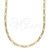 Oro Laminado Basic Necklace, Gold Filled Style Figaro Design, Polished, Golden Finish, 04.213.0238.18 (02 MM Thickness, 18 Inches Length)