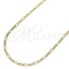 Oro Laminado Basic Necklace, Gold Filled Style Figaro Design, Polished, Golden Finish, 04.213.0238.20 (02 MM Thickness, 20 Inches Length)