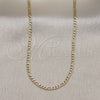 Oro Laminado Basic Necklace, Gold Filled Style Figaro Design, Polished, Golden Finish, 04.213.0238.20 (02 MM Thickness, 20 Inches Length)