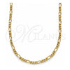 Oro Laminado Basic Necklace, Gold Filled Style Figaro Design, Polished, Golden Finish, 04.213.0238.20 (02 MM Thickness, 20 Inches Length)