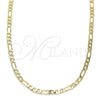 Oro Laminado Basic Necklace, Gold Filled Style Figaro Design, Polished, Golden Finish, 04.213.0239.20 (03 MM Thickness, 20 Inches Length)