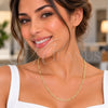 Oro Laminado Basic Necklace, Gold Filled Style Figaro Design, Polished, Golden Finish, 04.213.0239.22 (Thickness, 22 Inches Length)