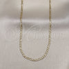Oro Laminado Basic Necklace, Gold Filled Style Figaro Design, Polished, Golden Finish, 04.213.0239.24 (03 MM Thickness, 24 Inches Length)