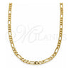 Oro Laminado Basic Necklace, Gold Filled Style Figaro Design, Polished, Golden Finish, 04.213.0239.24 (03 MM Thickness, 24 Inches Length)