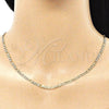 Oro Laminado Basic Necklace, Gold Filled Style Figaro Design, Polished, Golden Finish, 04.213.0240.16 (03 MM Thickness, 16 Inches Length)