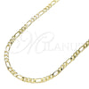 Oro Laminado Basic Necklace, Gold Filled Style Figaro Design, Polished, Golden Finish, 04.213.0240.16 (03 MM Thickness, 16 Inches Length)