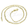 Oro Laminado Basic Necklace, Gold Filled Style Figaro Design, Polished, Golden Finish, 04.213.0240.16 (03 MM Thickness, 16 Inches Length)