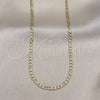 Oro Laminado Basic Necklace, Gold Filled Style Figaro Design, Polished, Golden Finish, 04.213.0240.16 (03 MM Thickness, 16 Inches Length)
