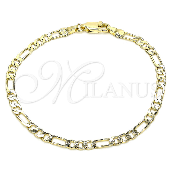 Gold Filled Bracelet — Basic Bracelet Figaro Design Polished 04. Gauge 04 — main product view — SKU 144358 | Oro Laminado brazalete — básico Bracelet Figaro diseño pulido 04. Gauge 04 — SKU 144358