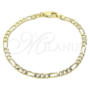 Gold Filled Bracelet — Basic Bracelet Figaro Design Polished 04. Gauge 04 — main product view — SKU 144358 | Oro Laminado brazalete — básico Bracelet Figaro diseño pulido 04. Gauge 04 — SKU 144358