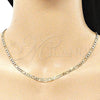 Oro Laminado Basic Necklace, Gold Filled Style Figaro Design, Polished, Golden Finish, 04.213.0241.24 (120 Gauge, Thickness, 24 Inches Length)