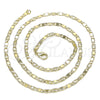 Oro Laminado Basic Necklace, Gold Filled Style Mariner Design, Diamond Cutting Finish, Golden Finish, 04.213.0242.20 (03 MM Thickness, 20 Inches Length)