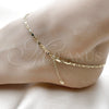 Oro Laminado Basic Anklet, Gold Filled Style Mariner Design, Diamond Cutting Finish, Golden Finish, 04.213.0242.10 (03 MM Thickness, 10 Inches Length)