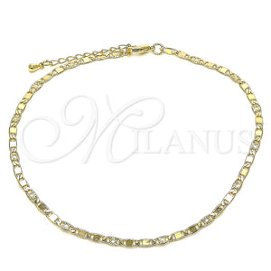 Gold Filled Anklet — Basic Anklet Mariner Design Diamond Cutting 04. 03 — main product view — SKU 144369 | Oro Laminado tobillera — básico Anklet Mariner diseño Diamond Cutting 04. 03 — SKU 144369