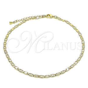 Gold Filled Anklet — Basic Anklet Mariner Design Diamond Cutting 04. 03 — main product view — SKU 144370 | Oro Laminado tobillera — básico Anklet Mariner diseño Diamond Cutting 04. 03 — SKU 144370