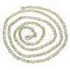 Oro Laminado Basic Necklace, Gold Filled Style Mariner Design, Diamond Cutting Finish, Golden Finish, 04.213.0243.20 (03 MM Thickness, 20 Inches Length)