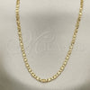 Oro Laminado Basic Necklace, Gold Filled Style Mariner Design, Diamond Cutting Finish, Golden Finish, 04.213.0243.20 (03 MM Thickness, 20 Inches Length)