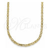 Oro Laminado Basic Necklace, Gold Filled Style Mariner Design, Diamond Cutting Finish, Golden Finish, 04.213.0243.20 (03 MM Thickness, 20 Inches Length)