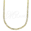 Oro Laminado Basic Necklace, Gold Filled Style Mariner Design, Diamond Cutting Finish, Golden Finish, 04.213.0243.20 (03 MM Thickness, 20 Inches Length)