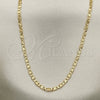 Oro Laminado Basic Necklace, Gold Filled Style Mariner Design, Diamond Cutting Finish, Golden Finish, 04.213.0243.24 (03 MM Thickness, 24 Inches Length)