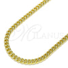Oro Laminado Basic Necklace, Gold Filled Style Miami Cuban Design, Polished, Golden Finish, 04.213.0244.24 (05 MM Thickness, 24 Inches Length)