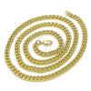 Oro Laminado Basic Necklace, Gold Filled Style Miami Cuban Design, Polished, Golden Finish, 04.213.0244.24 (05 MM Thickness, 24 Inches Length)