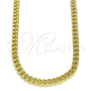 Oro Laminado Basic Necklace, Gold Filled Style Miami Cuban Design, Polished, Golden Finish, 04.213.0244.24 (05 MM Thickness, 24 Inches Length)