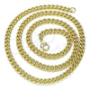 Oro Laminado Basic Necklace, Gold Filled Style Miami Cuban Design, Polished, Golden Finish, 04.213.0244.20 (05 MM Thickness, 20 Inches Length)