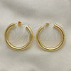 Oro Laminado Stud Earring, Gold Filled Style Hollow Design, Polished, Golden Finish, 02.163.0155.40