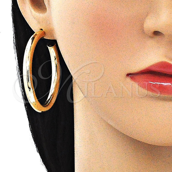Gold Filled Ring — Stud Earring Polished 02. — alternate product view — SKU 144386 | Oro Laminado anillo — Stud Earring pulido 02. — SKU 144386