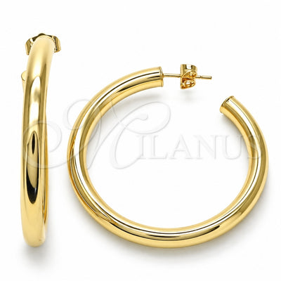 Oro Laminado Stud Earring, Gold Filled Style Polished, Golden Finish, 02.163.0155.50