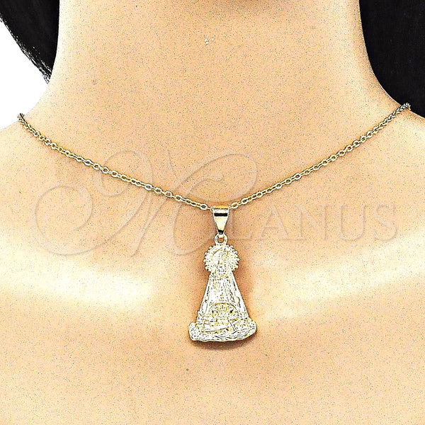 Gold Filled Pendant — Religious Pendant Caridad del Cobre Design Polished 05. — alternate product view — SKU 144388 | Oro Laminado dije — Religious Pendant Caridad del Cobre diseño pulido 05. — SKU 144388