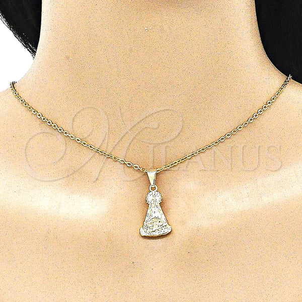 Gold Filled Pendant — Religious Pendant Caridad del Cobre Design Polished 05. — alternate product view — SKU 144389 | Oro Laminado dije — Religious Pendant Caridad del Cobre diseño pulido 05. — SKU 144389