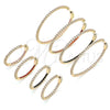 Oro Laminado Huggie Hoop, Gold Filled Style with Garnet and White Cubic Zirconia, Polished, Golden Finish, 02.156.0567.1.50