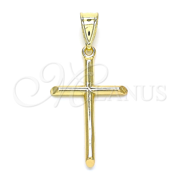 Gold Filled Pendant — Religious Pendant Cross Design Polished 05. — main product view — SKU 144402 | Oro Laminado dije — Religious Pendant cruz diseño pulido 05. — SKU 144402