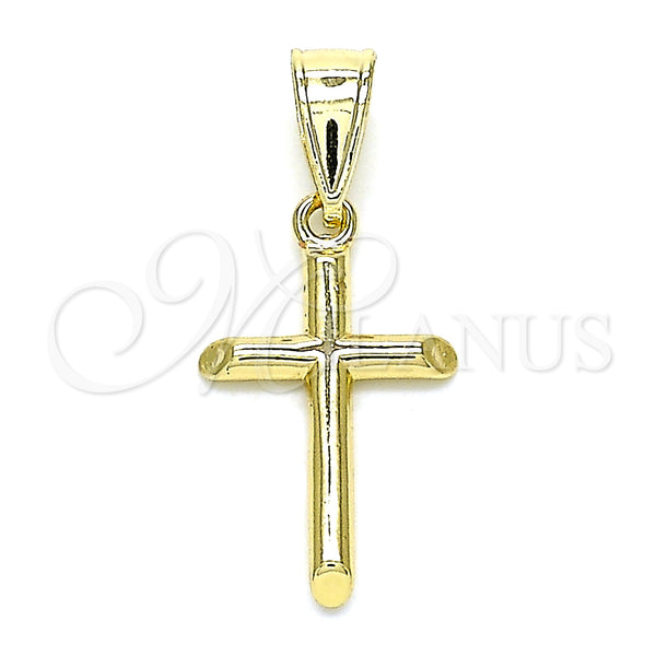 Gold Filled Pendant — Religious Pendant Cross Design Polished 05. — main product view — SKU 144408 | Oro Laminado dije — Religious Pendant cruz diseño pulido 05. — SKU 144408