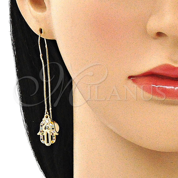 Gold Filled Ring — Threader Earring Hand of God and Judaica Design — alternate product view — SKU 144462 | Oro Laminado anillo — Threader Earring Hand of God and Judaica diseño — SKU 144462