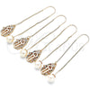 Oro Laminado Threader Earring, Gold Filled Style Hand of God Design, with Multicolor Micro Pave, Polished, Golden Finish, 02.210.0544.1