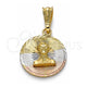 Dije Religioso 05.351.0197 Oro Laminado, Diamantado, Tres Tonos