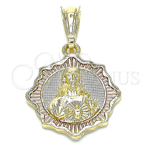 Gold Filled Pendant — Religious Pendant Sagrado Corazon de Jesus Design Polished — main product view — SKU 144547 | Oro Laminado dije — Religious Pendant Sagrado Corazon de Jesus diseño pulido — SKU 144547
