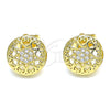 Gold Filled Ring — Stud Earring Heart Design with White Micro Pave — alternate product view — SKU 144549 | Oro Laminado anillo — Stud Earring corazón diseño with blanco Micro Pave — SKU 144549