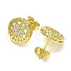Gold Filled Ring — Stud Earring Heart Design with White Micro Pave — alternate product view — SKU 144549 | Oro Laminado anillo — Stud Earring corazón diseño with blanco Micro Pave — SKU 144549