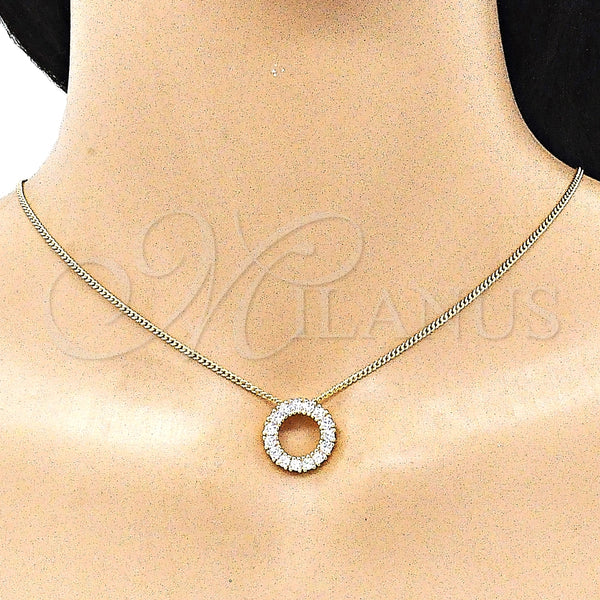 Gold Filled Ring — Earring and Pendant Adult Set with White Cubic — alternate product view — SKU 144559 | Oro Laminado anillo — Earring and Pendant Adult Set with blanco Cubic — SKU 144559