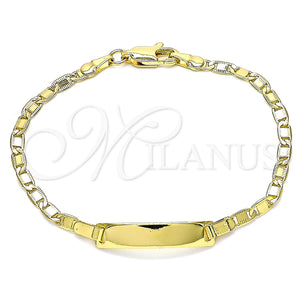 Gold Filled Bracelet — ID Bracelet Polished 03.63. 0.80 Gauge 03 MM — main product view — SKU 144593 | Oro Laminado brazalete — ID Bracelet pulido 03.63. 0.80 Gauge 03 MM — SKU 144593